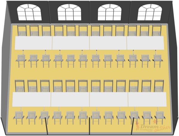 Partyzelt 6x8m - mit Boden