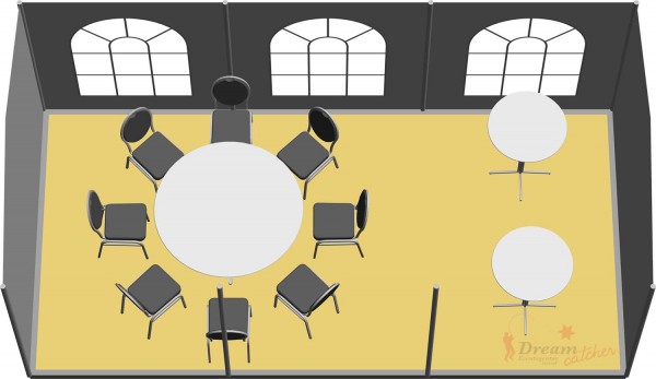 Partyzelt 3x6m - mit Boden