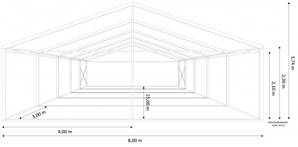 Festzelt 8x15m - mit Boden