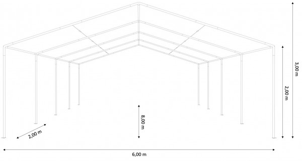 Partyzelt 6x8m