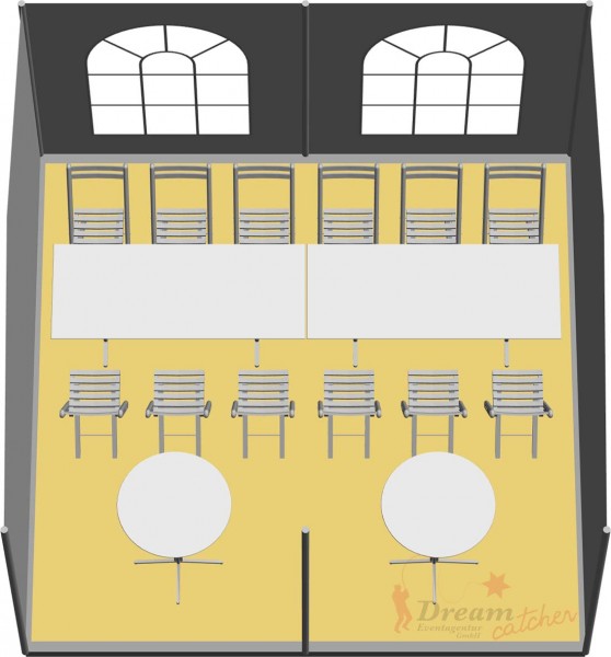 Partyzelt 4x4m - mit Boden