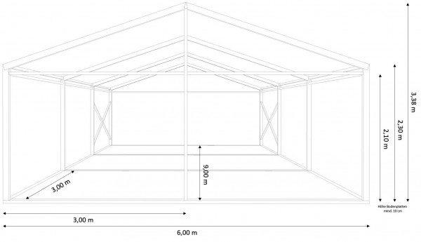 Festzelt 6x9m - mit Boden