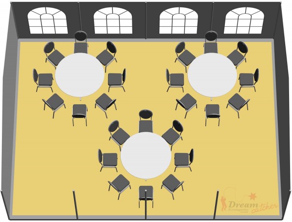Partyzelt 6x8m - mit Boden