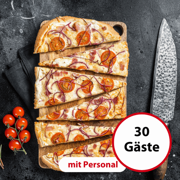 Flammkuchen Catering, 30 Personen - mit Personal