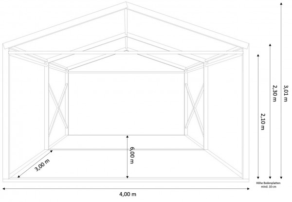 Festzelt 4x6m - mit Boden