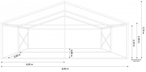 Festzelt 8x6m - mit Boden