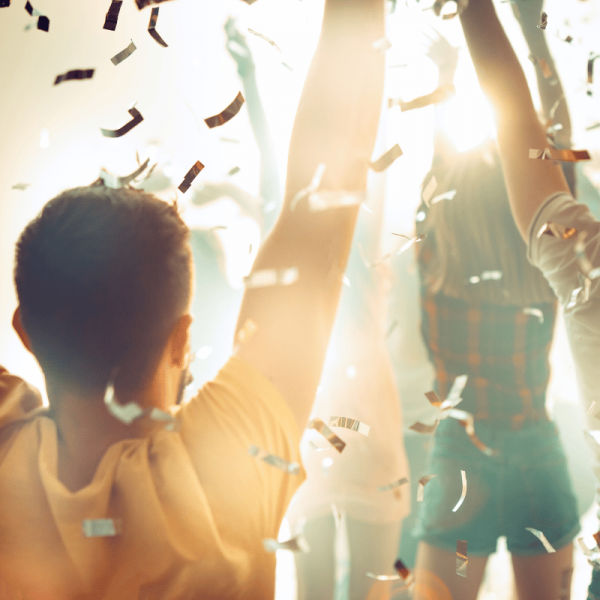 Konfettikanone 30cm - gold metallic