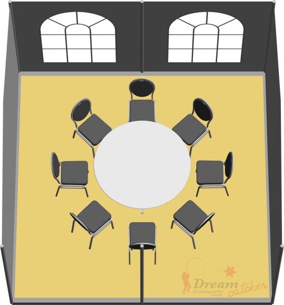 Partyzelt 4x4m - mit Boden