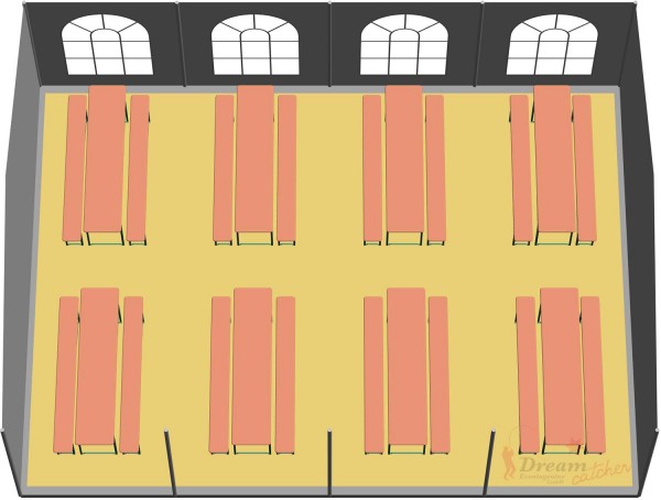 Partyzelt 6x8m - mit Boden
