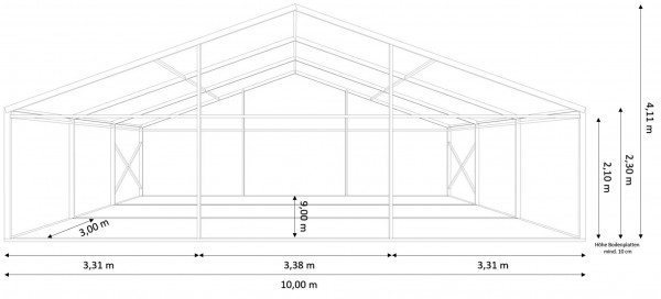 Festzelt 10x9m - mit Boden