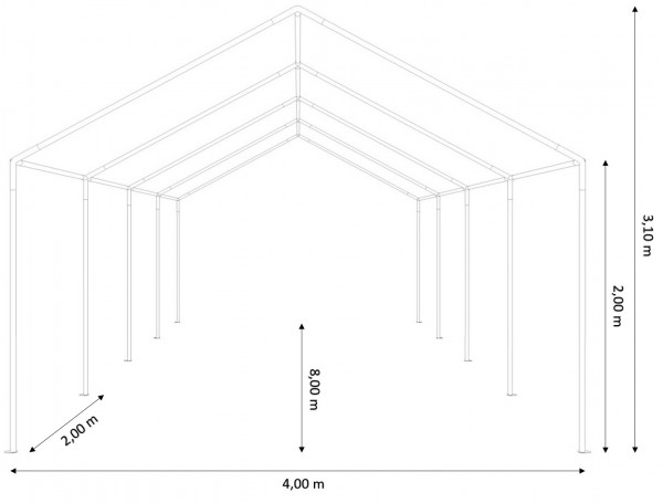 Partyzelt 4x8m